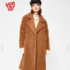 Brown Teddy Coat from Dollskill.com